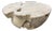 Andrianna Shamaris Round Bleached Teak Wood Coffee Table For Sale