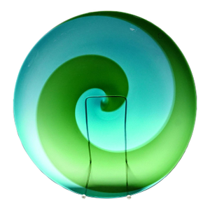 Large Venini Plate 'Coreano', Designed by Tapio Wirkkala in 1966
