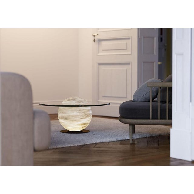 Not Yet Made - Made To Order Large Solaris Floor Lamp by United Alabaster For Sale - Image 5 of 6