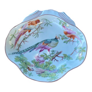 Late 20th Century Mottahedah Chelsea Bird Williamsburg Shell Dish For Sale