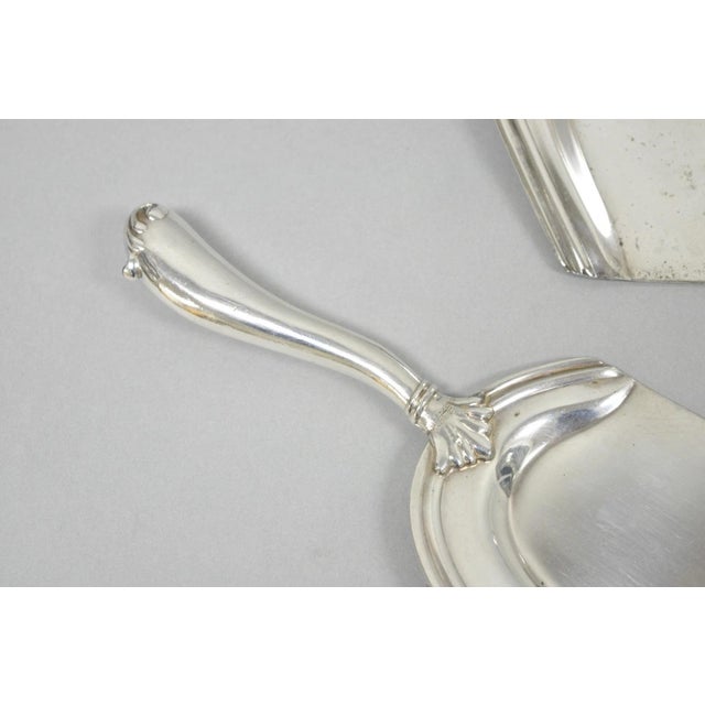 Vintage Bernard Rice's Sons Inc Silver Plated Crumb Catcher Silent Butler Set For Sale - Image 11 of 13