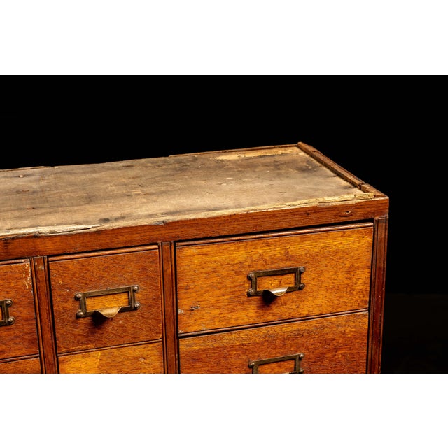 1910s Massive 168-Drawer Oak Parts Cabinet For Sale - Image 5 of 11