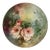 French Majolica Floral Charger by Patti Zomber, Hand-Painted, 13.5" For Sale
