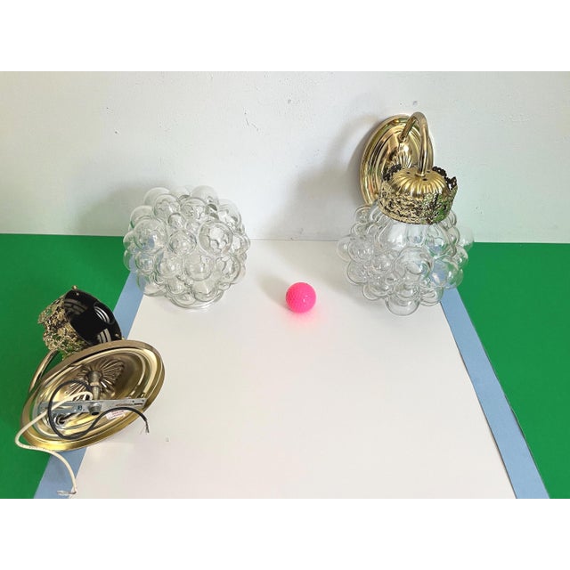 1960s Bubble Glass Sconces, Pair For Sale - Image 12 of 17