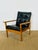 Vintage Scandinavian Lounge Chair in Black Leather and Wood, 1960s For Sale - Image 6 of 15