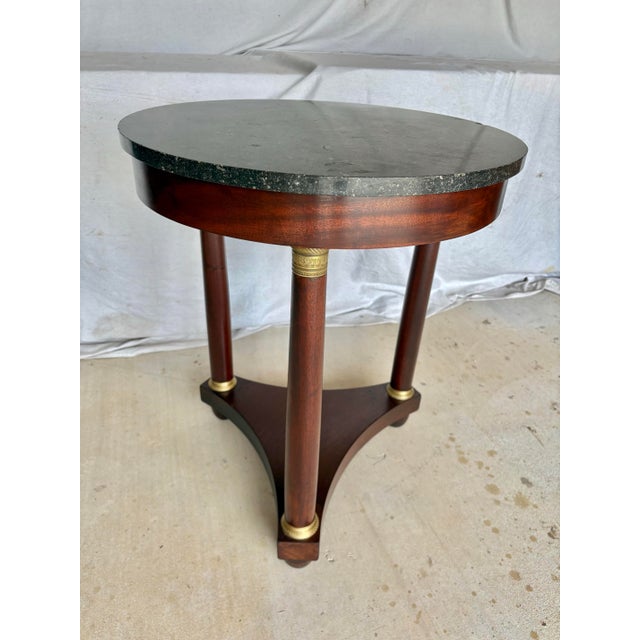 Early 20th Century French Walnut Empire Style Side Table For Sale - Image 12 of 12