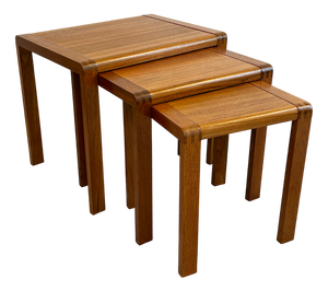Teak Nesting Tables attributed to Salling Stolefabrik, 1960s, Set of 3