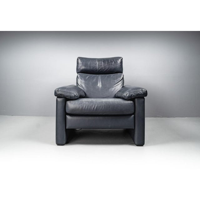 Blue Leather Armchair from Cor Conseta, Germany, 1980s For Sale - Image 17 of 18