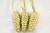 Holiday ornament set of three (3) hand-cast gold pine cone Christmas tree ornaments capture the true natural texture and...