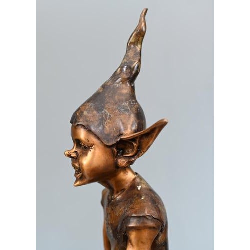 Fishing Pixie in Bronze For Sale - Image 9 of 11