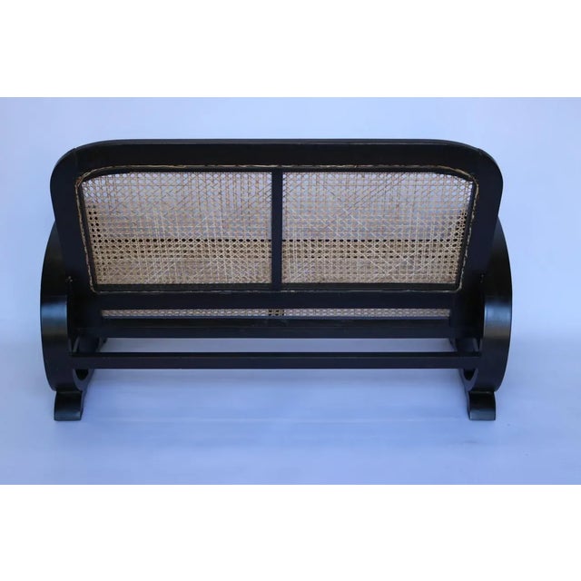 1920s Vintage Wood Sofa For Sale - Image 4 of 7