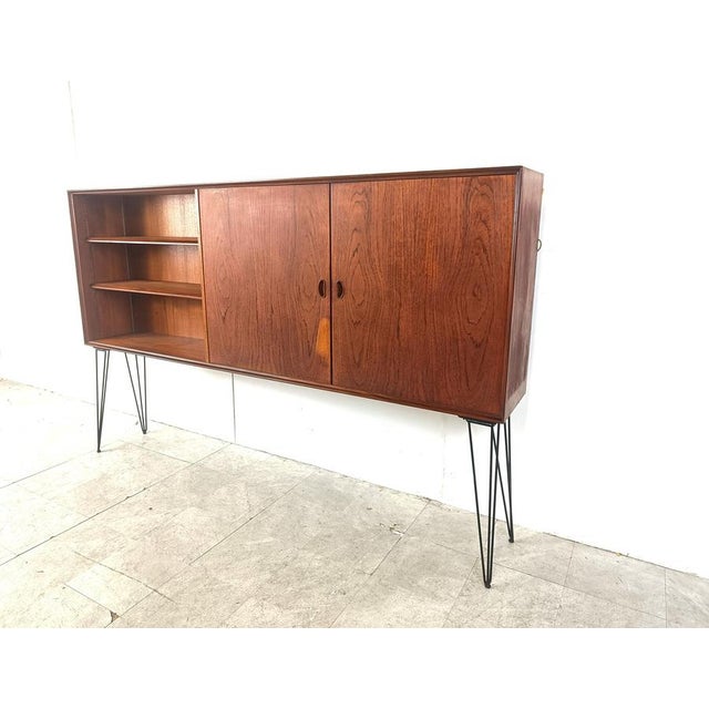 Mid-Century Teak Highboard from Oswald Vermaercke, 1950s For Sale - Image 6 of 8