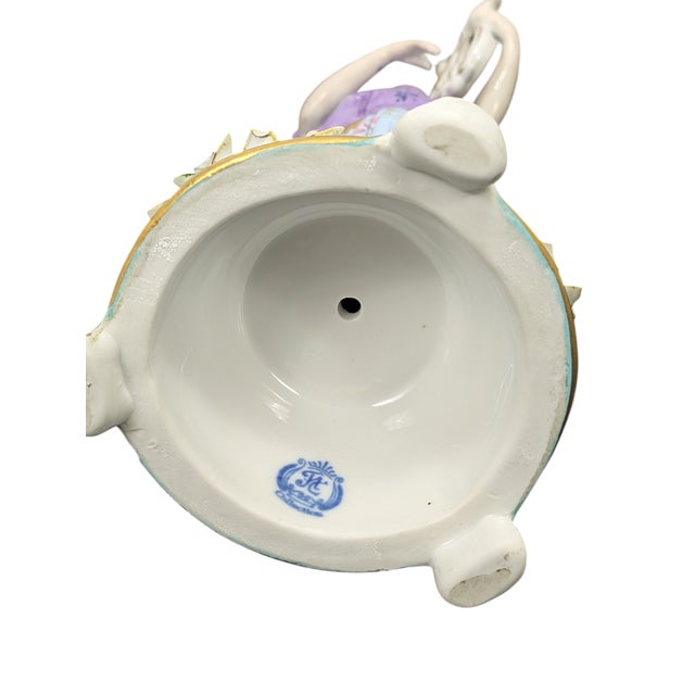 Porcelain Muse Statuette with Lyre, 1960s, Porcelain For Sale - Image 8 of 9