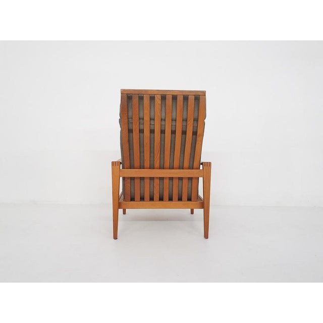 Mid-Century Oak High Back Lounge Chair attributed to Hartmut Lohmeyer for Wilkhahn, Germany, 1960s For Sale - Image 6 of 10