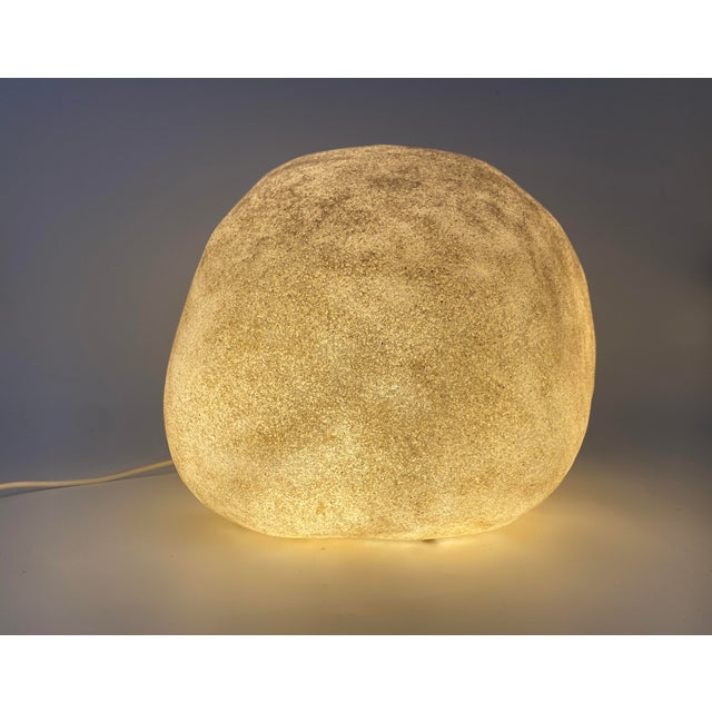 Moon Rock Light Object in Fiberglass attributed to André Cazenave, France, 1960s For Sale - Image 4 of 12