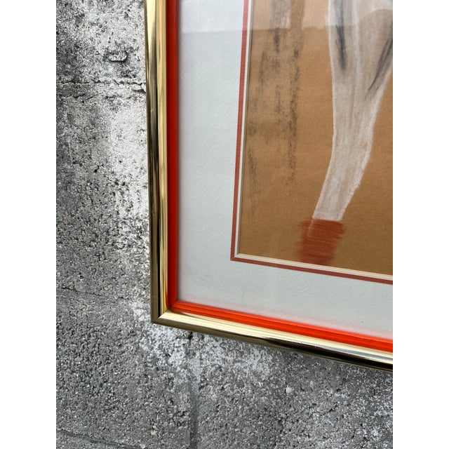 Portrait of a Young Ballerina Painting in the Abraham Walkowitz Style. C 1960s For Sale - Image 10 of 11