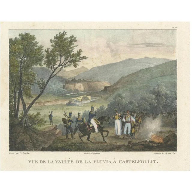Godefroy Engelmann after C. Langlois, French Troops at the Fluvia Valley, Lithograph on Paper For Sale - Image 6 of 6