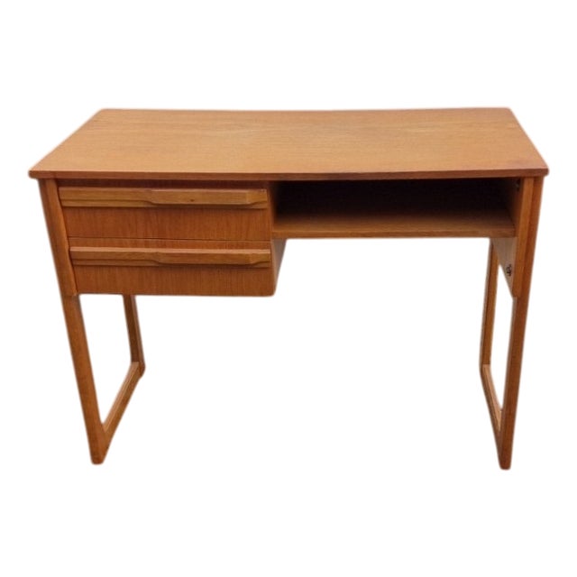 Oak Desk with Sled Legs from Oto, 1960s For Sale