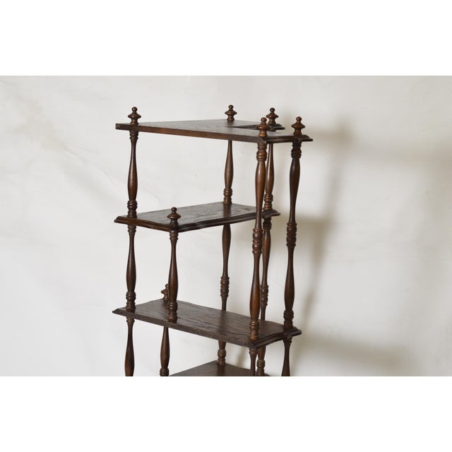 Mahogany Corner Bookcase, France, 1940s For Sale - Image 13 of 15