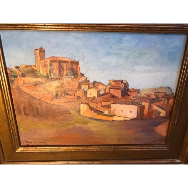 Signed Painting of the Aragon Region in Spain C.1931 For Sale - Image 9 of 13