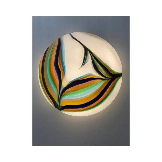 White Murano Glass Wall Lights by Simoeng, Set of 2 For Sale - Image 9 of 13