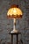 Art Deco Table Lamp in Ceramic and Textile Lampshade, Austria-Vienna, 1910s For Sale - Image 4 of 12