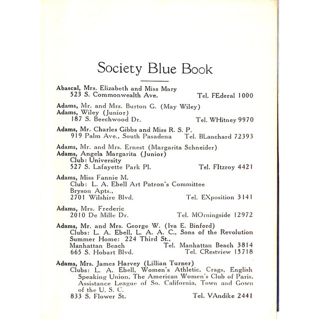 "Southwest California Blue Book" 1936 Berry, Lenora King [Editor] For Sale - Image 4 of 5
