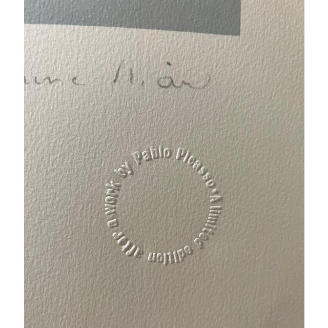 Late 20th Century Pablo Picasso Estate Hand Signed Fauvist Lithograph Woman Portrait Marie Therese, 1982 For Sale - Image 5 of 6