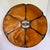Mid-Century Amber Slag Glass Scalloped Pendant Lamp Shade For Sale - Image 10 of 10