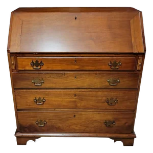 18th C American Southern Walnut Slant Front Desk
