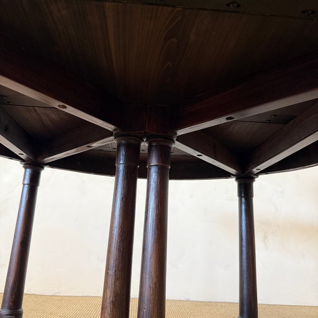 Canterbury Reclaimed Elm Dining Table – Rich Walnut Finish For Sale - Image 12 of 14