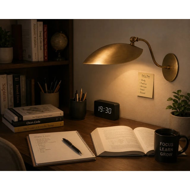 Not Yet Made - Made To Order Adjustable Arm Wall Light, Bedroom Reading Light, Handcrafted Solid Brass Wall Sconce With Curved Arm and Wide Dome Shade For Sale - Image 5 of 9