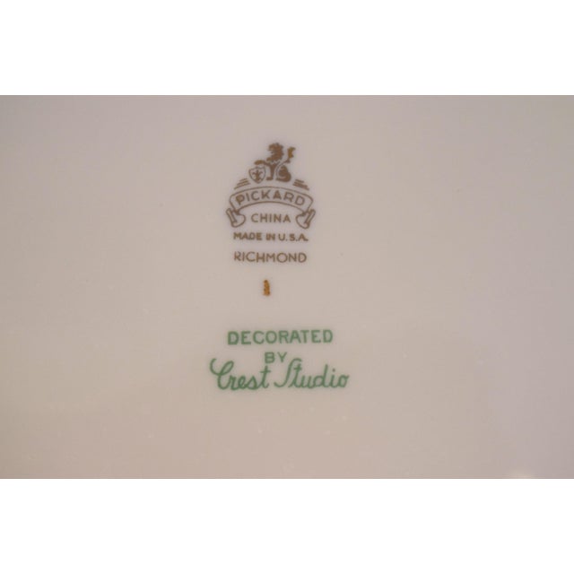 Picard China Decorated by Crest Studio Hand Painted Fox Hunt Scene Platter For Sale - Image 4 of 4