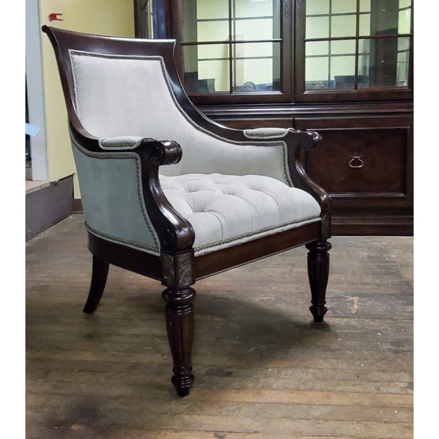 Thomasville Furniture Ernest Hemingway Anson Tufted & Leather Accent