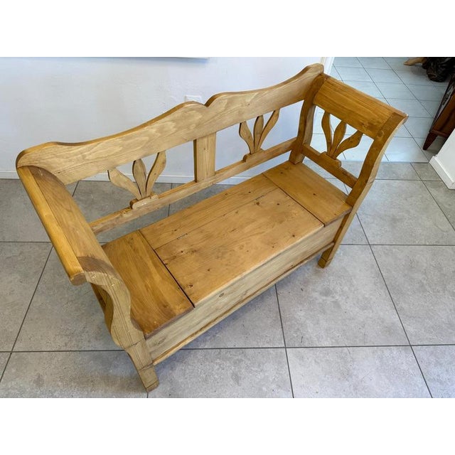 Farmhouse Kitchen Chest Bench For Sale - Image 3 of 10