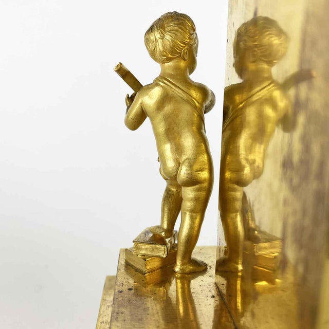 Antique Gilded Bronze Table Clock, 1800s For Sale - Image 12 of 15