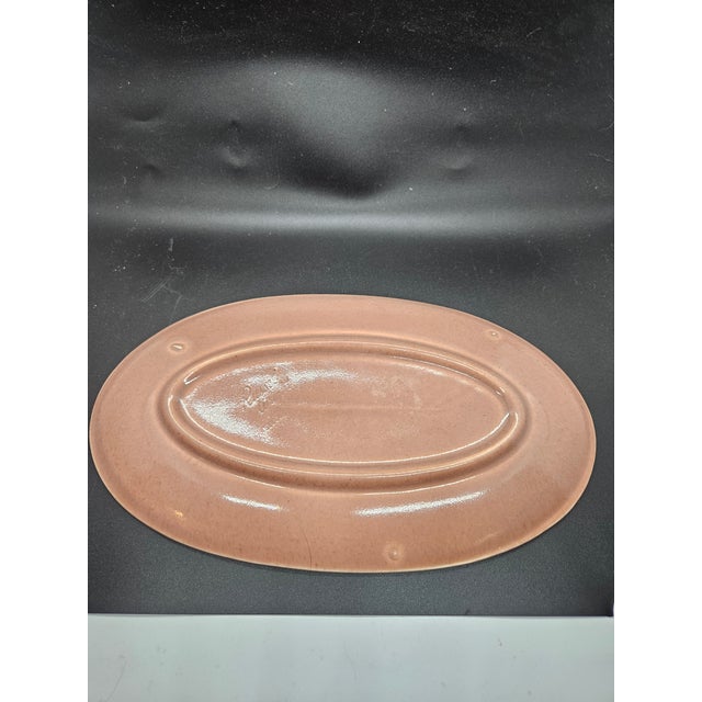 American Vintage Russell Wright "American Modern" Serving Platter, Coral Pink For Sale - Image 3 of 4
