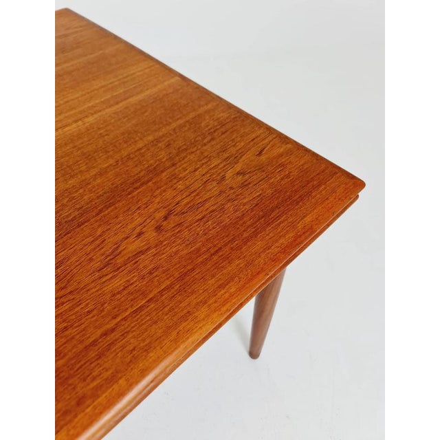 Danish Dining Table Rectangular Teak Table with Two Extension Leaves by N&R Möbler, Denmark, 1960s For Sale - Image 8 of 18