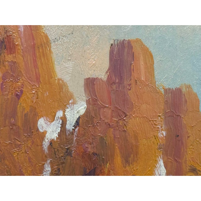 Paint Mountain Landscape Oil Painting, Vintage For Sale - Image 7 of 12