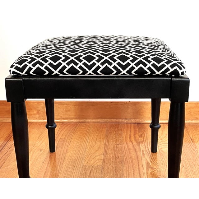 Black & White Piano Bench For Sale In Raleigh - Image 6 of 10