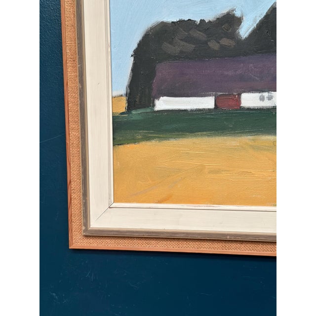 Eric Julius, Farmhouse, 1950s, Oil on Canvas, Framed For Sale - Image 10 of 14