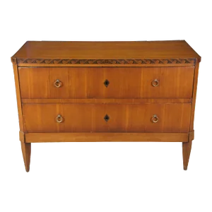 Late 19th Century Antique German Biedermeier Cherry Chest of Drawers