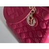 Christian Dior Lady Dior Large Lambskin Hot Pink / Fuschia Handbag, Excellent For Sale - Image 16 of 18