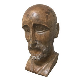 Late 20th Century Xander Wood Bust Figure For Sale