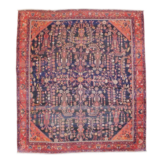 Persian Vintage Bakhtiari Rug 12'6'' X 14'11'' For Sale - Image 3 of 9