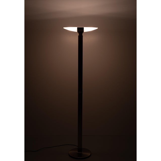 Top of the line this Holtkotter Floor lamp. Beautiful frosted Glass boat shaped shade . Halogen 2x 250 watt ,comes with a...