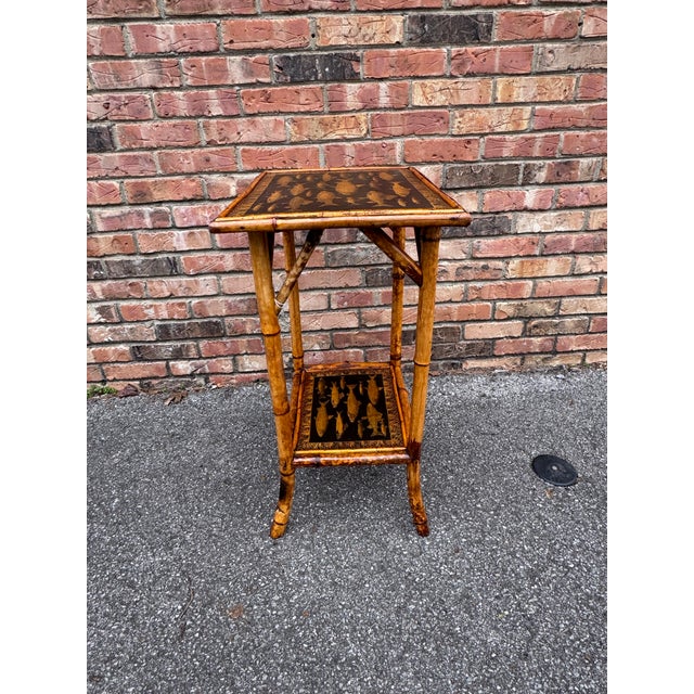 Wood 19th Century English Bamboo Side Table For Sale - Image 7 of 8