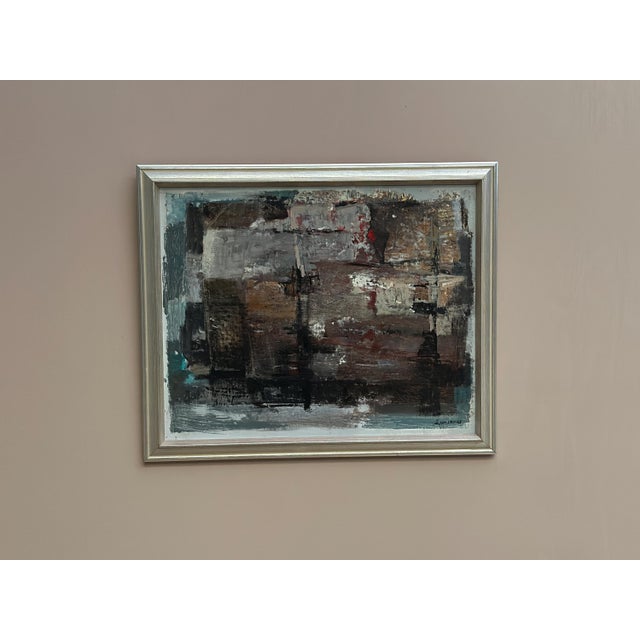 Erik Emanuelsson, Composition, 1965, Oil on Panel, Framed For Sale - Image 13 of 18
