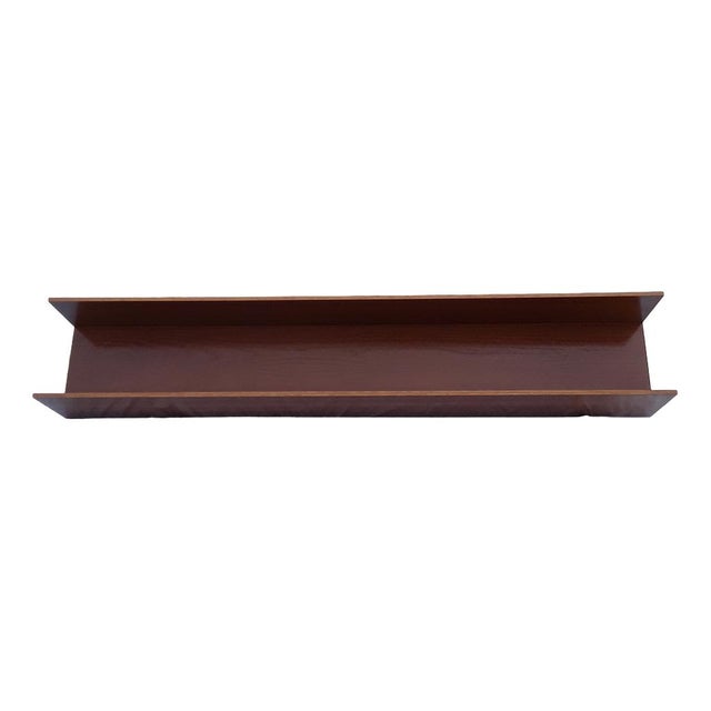 Brown Teak Wall Shelf by Walter Wirz for Wilhelm Renz, 1960s For Sale - Image 8 of 8