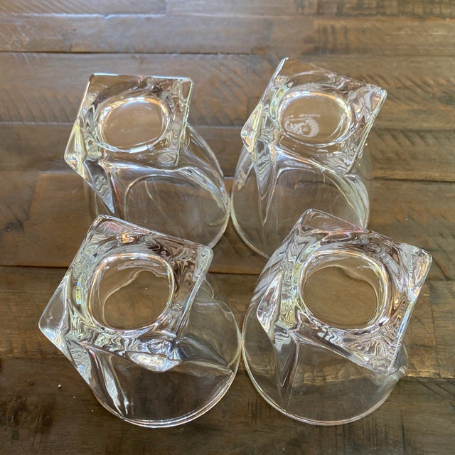 Mid 20th Century Sons of Grant Royal Vintage Crystal Cut Whiskey Decanter & 4 Glass Tumbler Set | 5-Piece Barware For Sale - Image 10 of 10